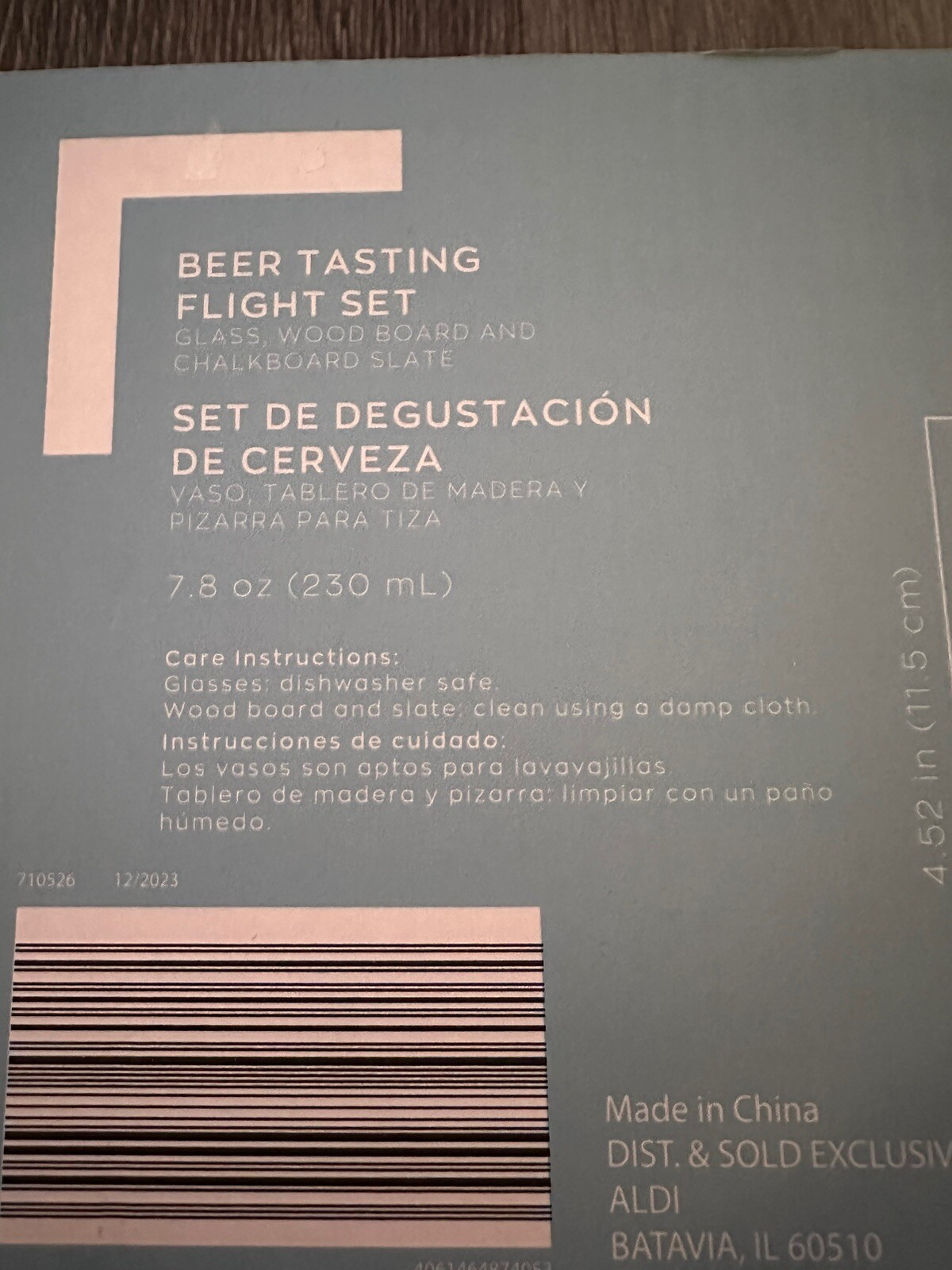 5-Piece Set Glass Pub Style Beer Flight Tasting Sampler Set Glasses w/ Wood Base