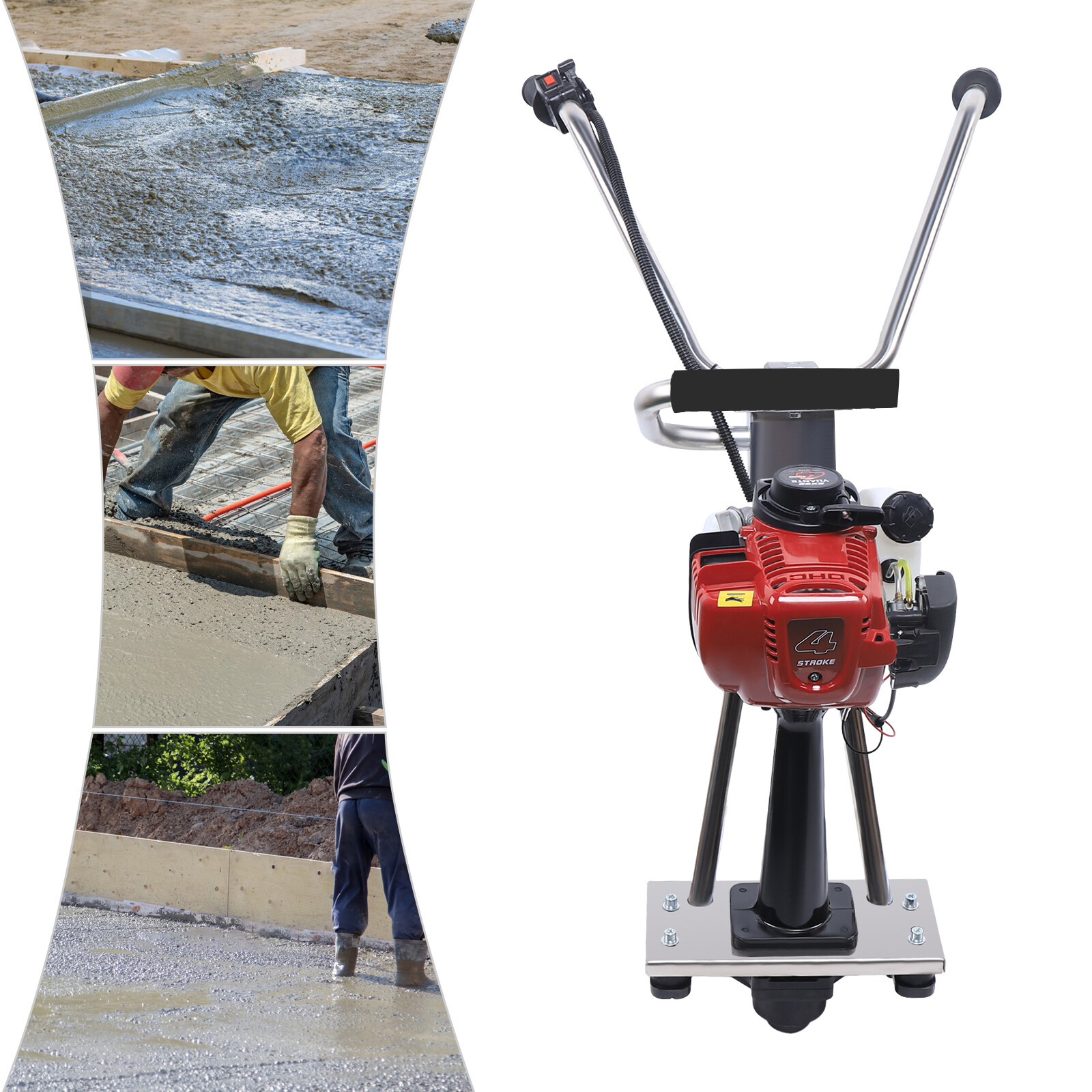 Gas Power Vibrating Concrete Power Screed Finishing Engine 4 Stroke Fit 5m Ruler