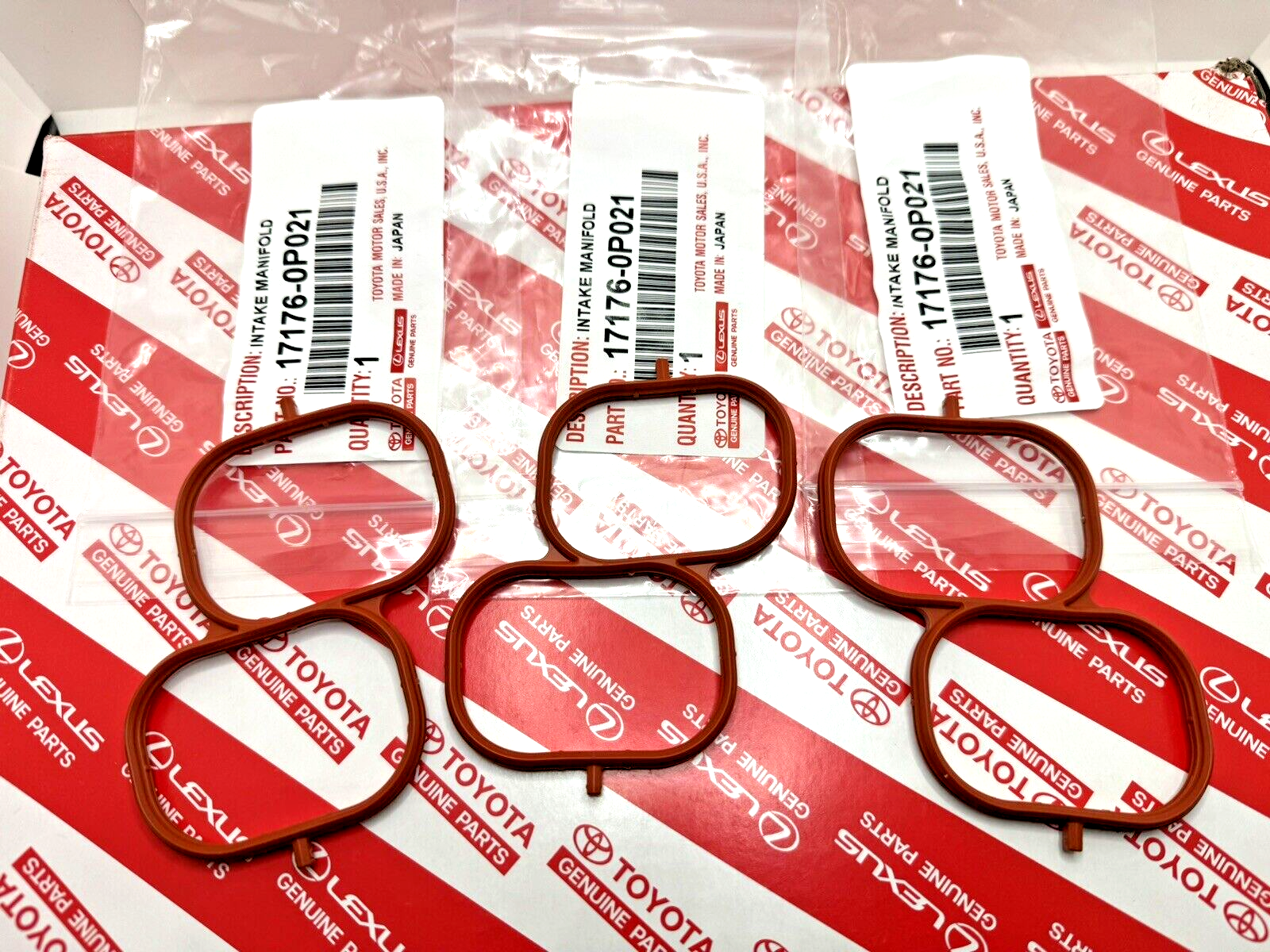2005-2018 Toyota 3.5L V6 INTAKE MANIFOLD PLENUM GASKET GENUINE OEM PART X3