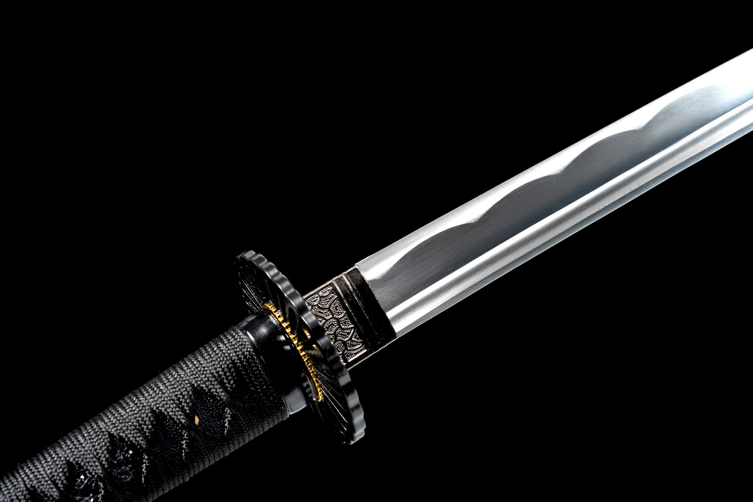 Sharp All Black Katana 1095 Steel Battle Ready Japanese Samurai Functional Sword
