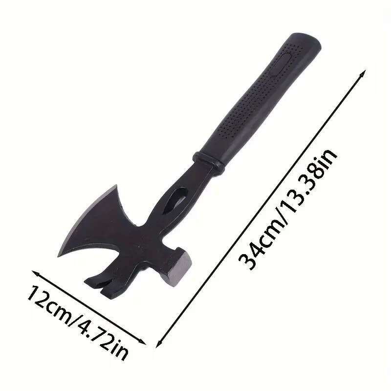 Survival Tactical Tomahawk Axe - Multi-Tool Hatchet with Rubber Grip Handle