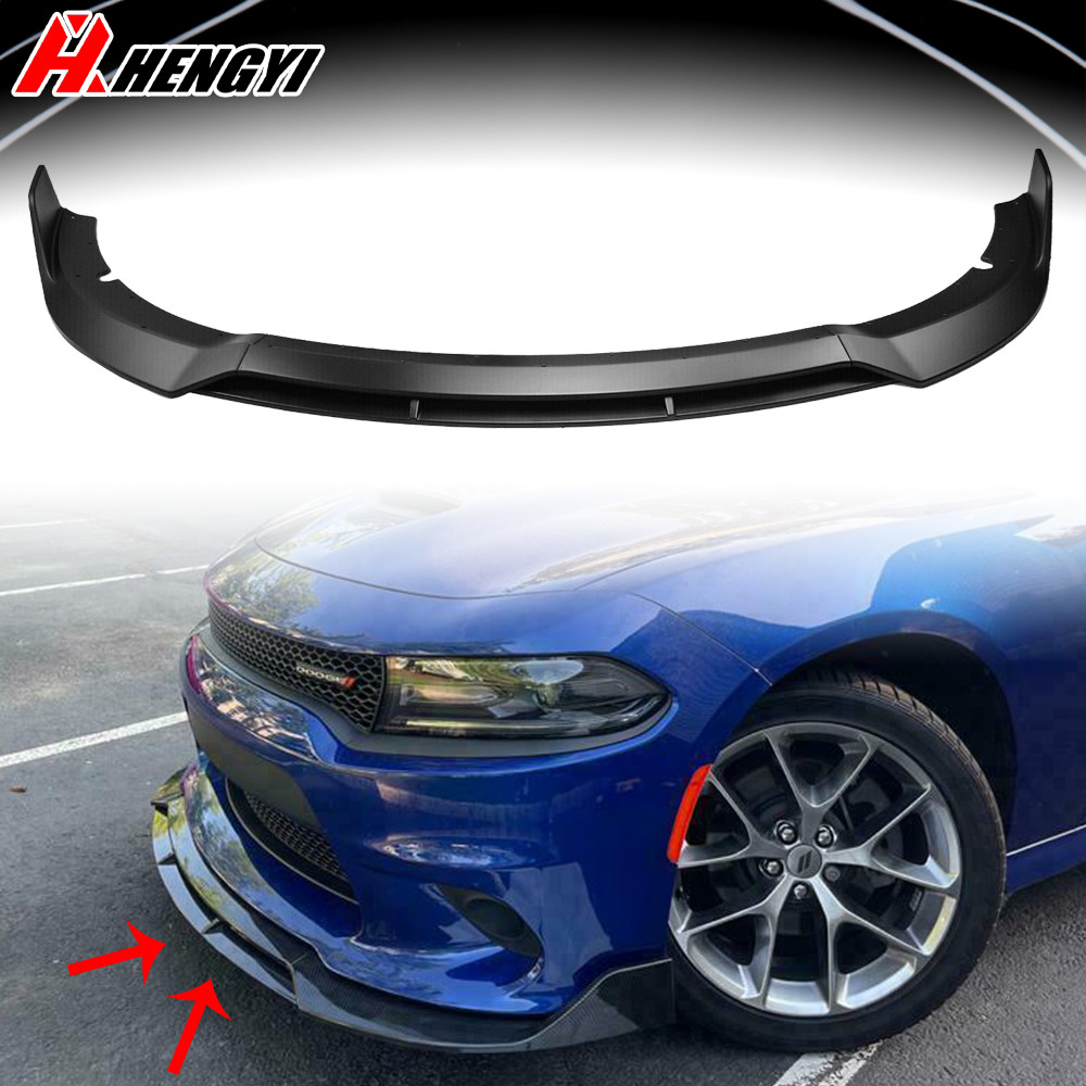 For Dodge Charger 15-23 SRT-Style Matte Black Front Bumper Splitter Spoiler Lip