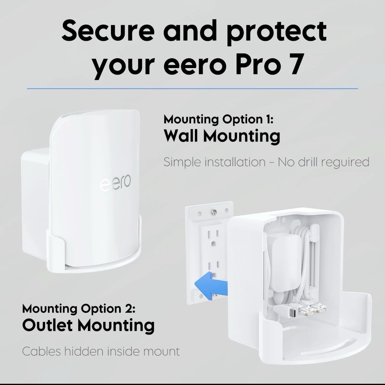 Wall Mount for eero Pro 7 Tri-band Mesh Wi-Fi 7 Router