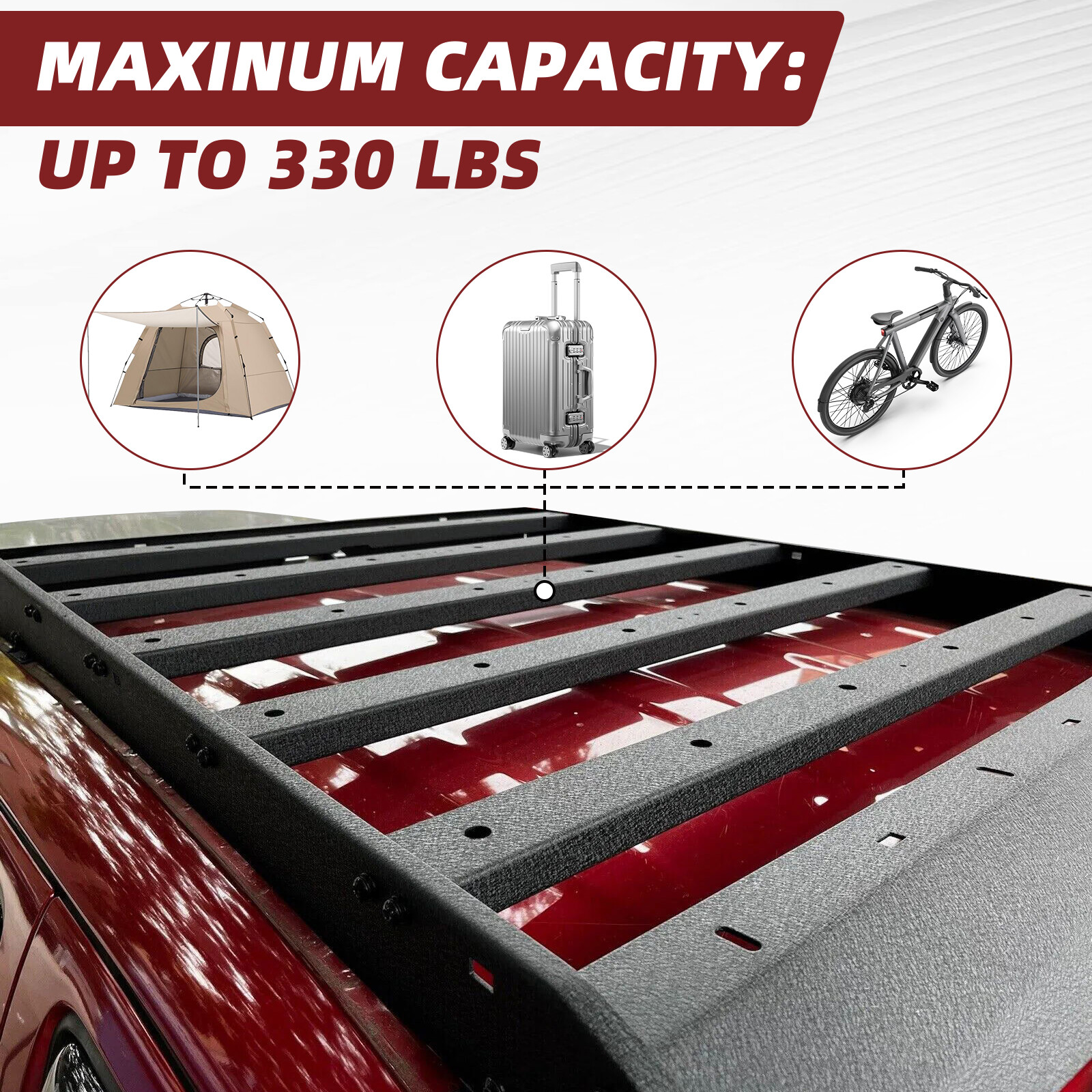 HECASA Roof Rack Cargo Luggage Carrier For Toyota Tacoma Double Cab 2005-2023