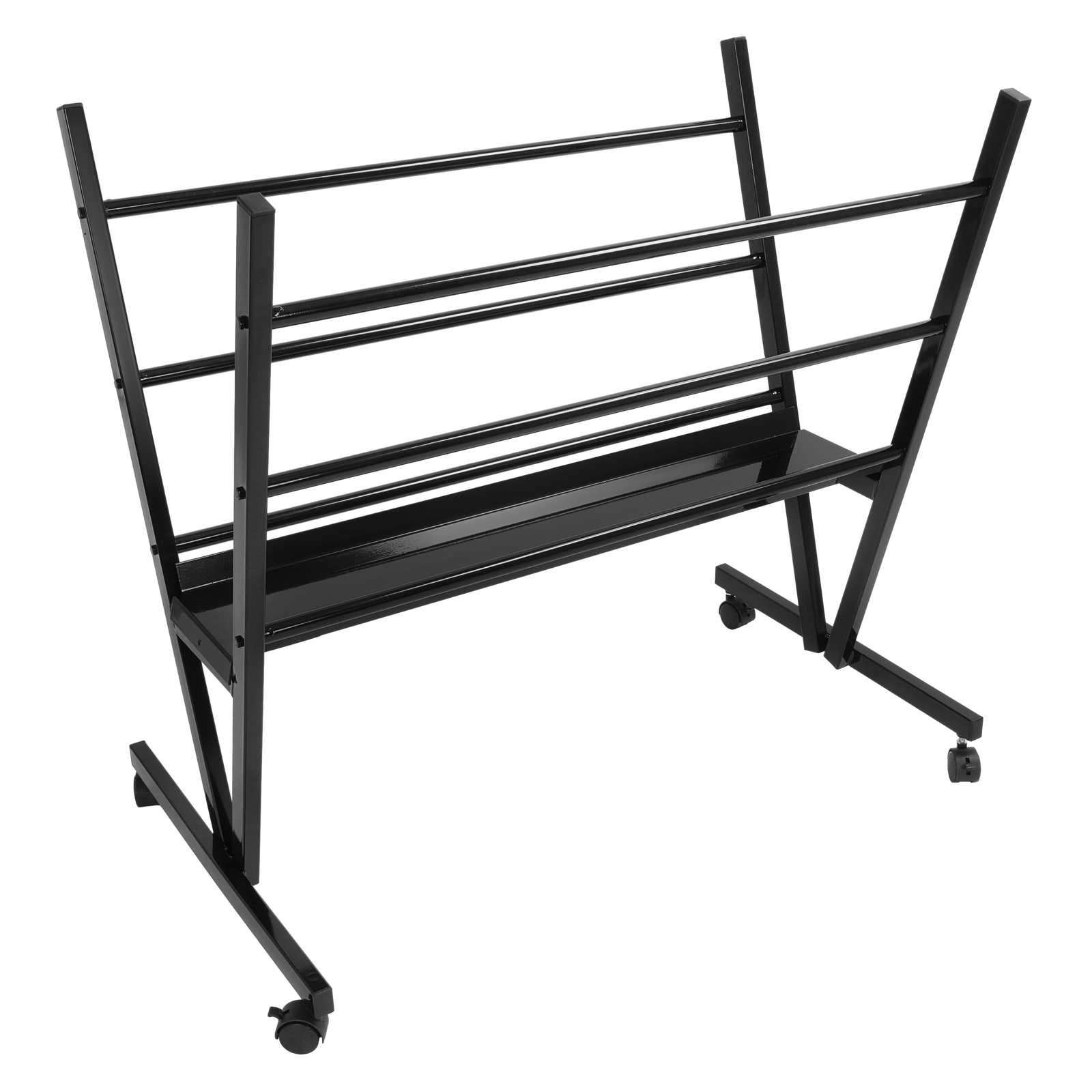 Art Storage Rack, Metal Print Rack W/ Rolling Casters Stand For Artwork, Posters