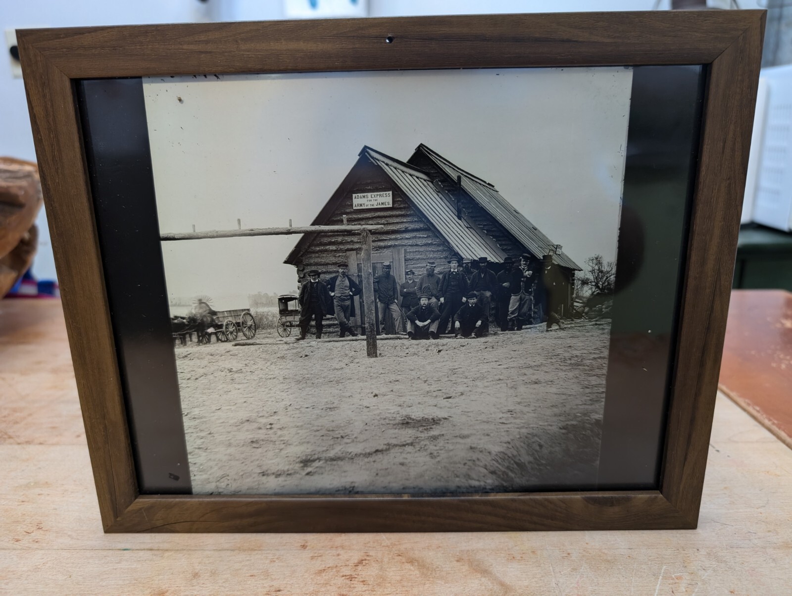 VTG Photo Adams Express For The Army Of The James Civil War Soldiers Framed