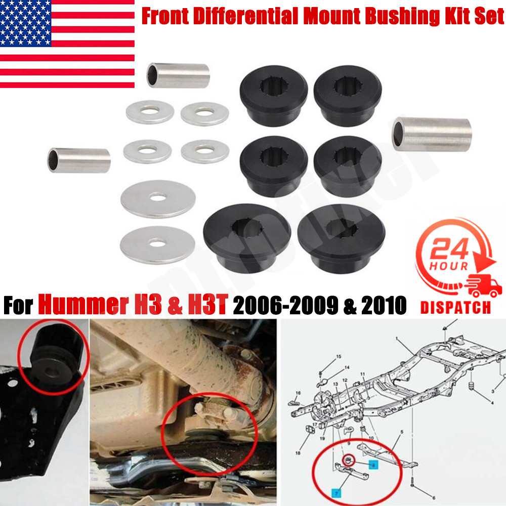 Front Differential Mount Bushing Set For Hummer H3 H3T 06-2009 2010 Polyurethane