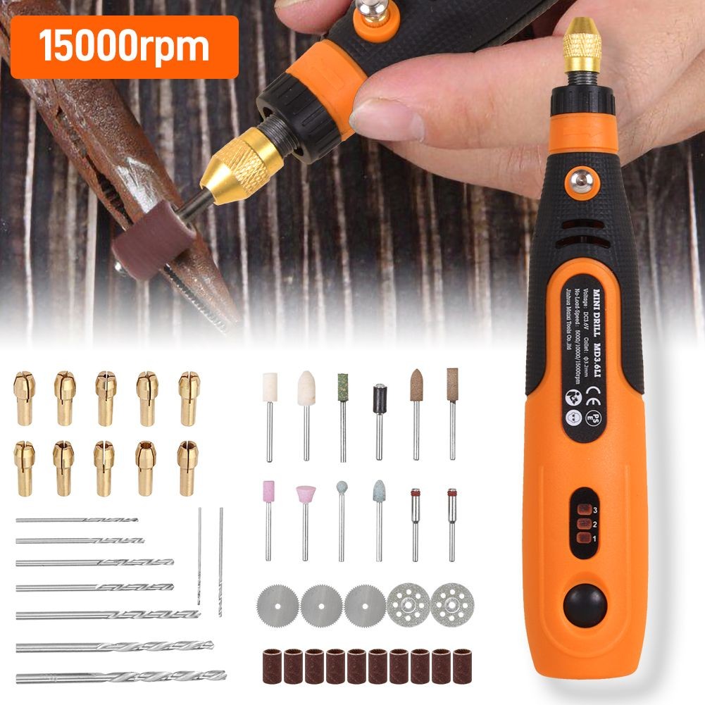 Mini Cordless Rotary Tool USB Rechargeable Three-Speed Electric Grinder Pen Set