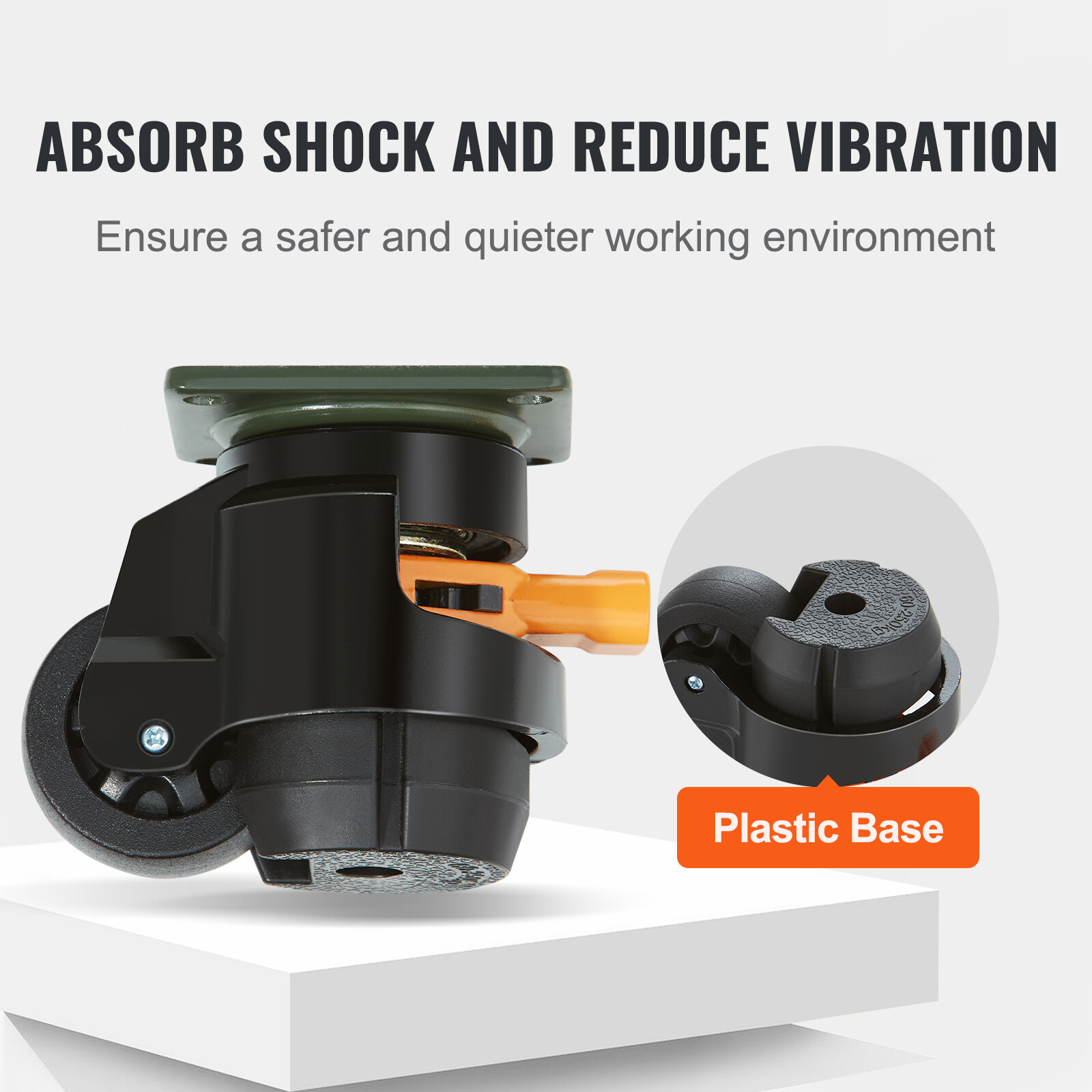 VEVOR Leveling Casters Adjustable Nylon Plate Mounted Caster 1100 lbs Set of 4