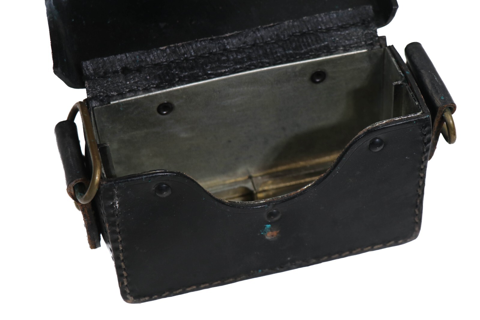 Italian Carabinieri Leather Cartridge AMMO Pouch Carcano w Leather Sling WWII