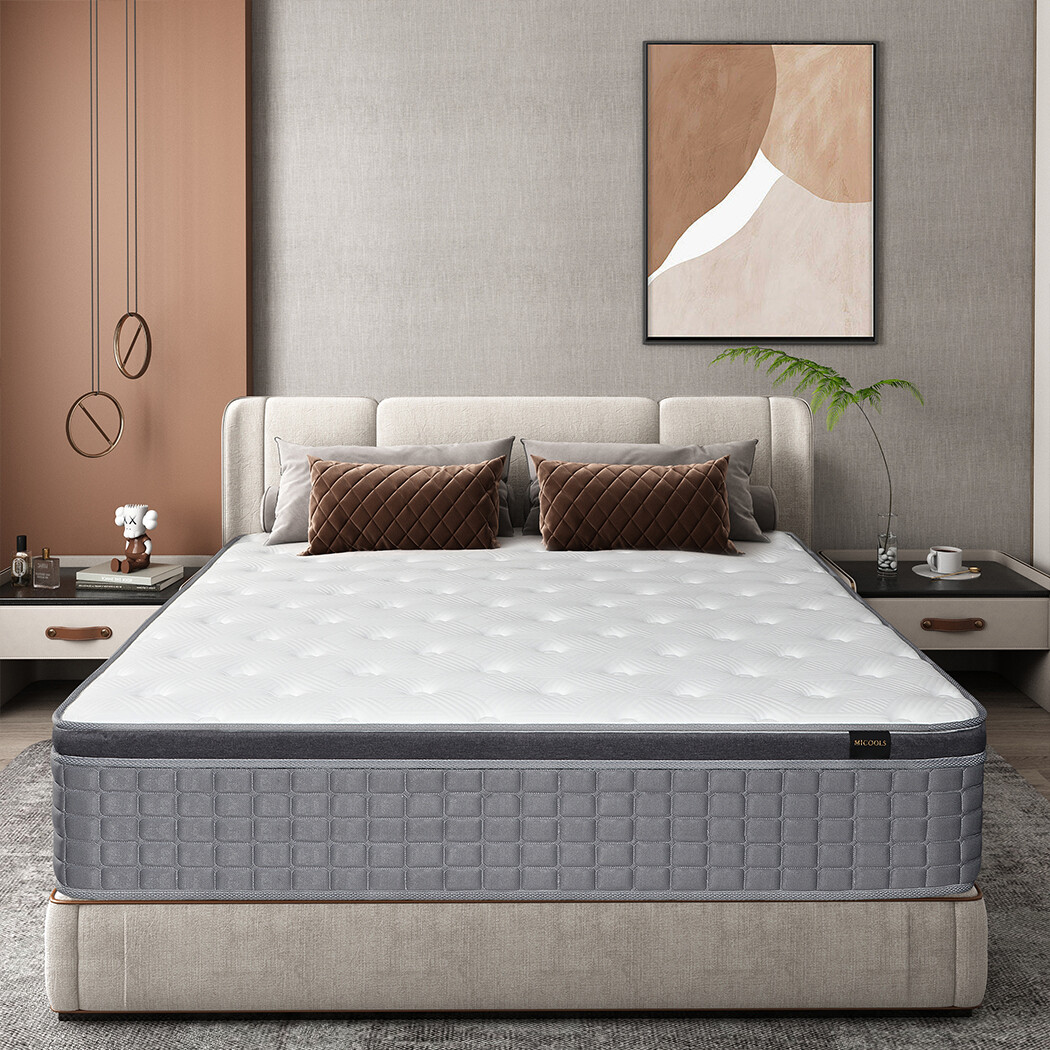 12"/14" Twin Full Queen King Size Mattress Hybrid Foam Pocket Coils Bed In a Box