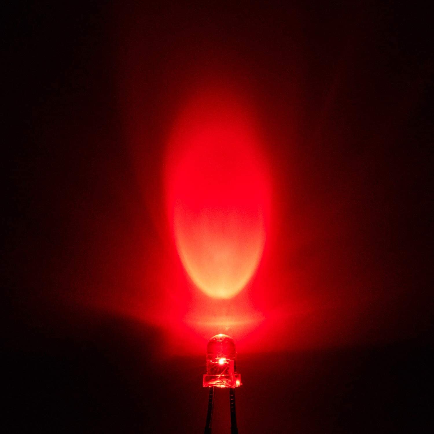 Clear Red LED 3mm 2V 620nM Super Bright Transparent - 10x 25x 50x 100x Pkgs