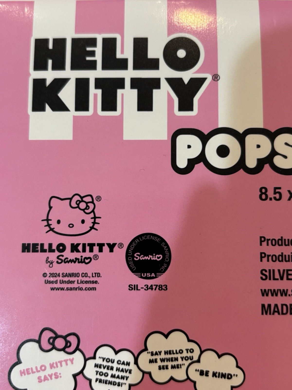 Hello Kitty Popsicle Maker Ice Pop Mold Set Flexible Silicone Pink New In Box