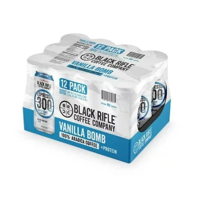 Black Rifle Coffee -  Energy Drink, 300mg Caffeine, 15oz - Vanilla Bomb, 12 Cans