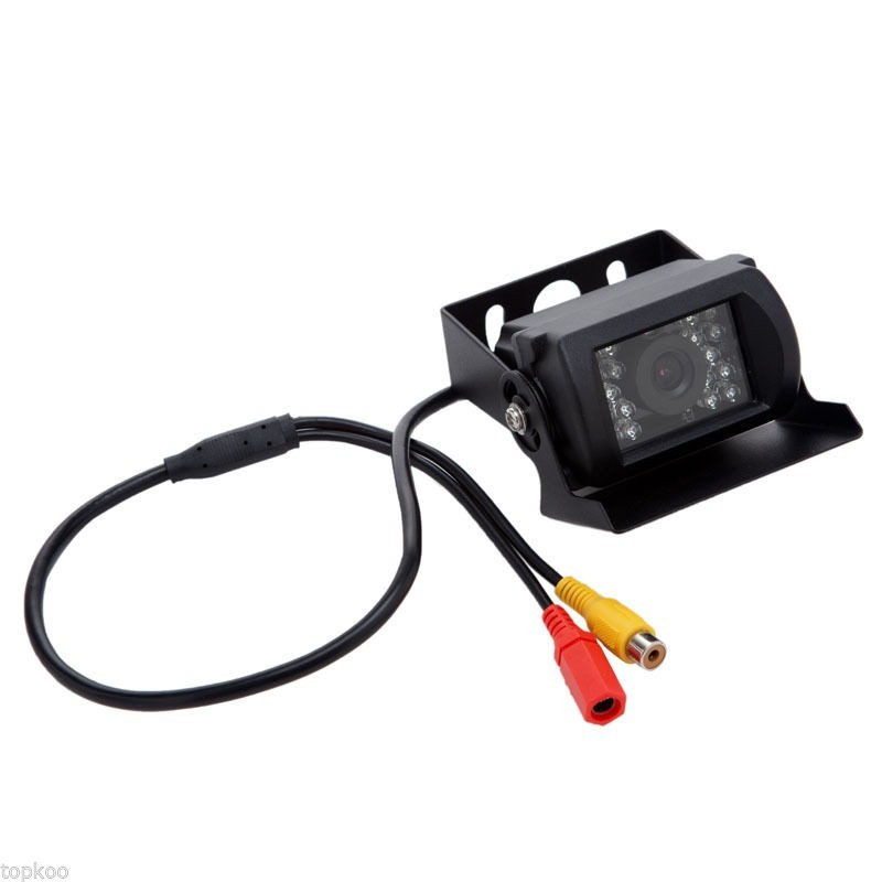 Truck Backup Camera Heavy Duty 18 LED IR Night Vision Vehicle Rear View 12V-24V