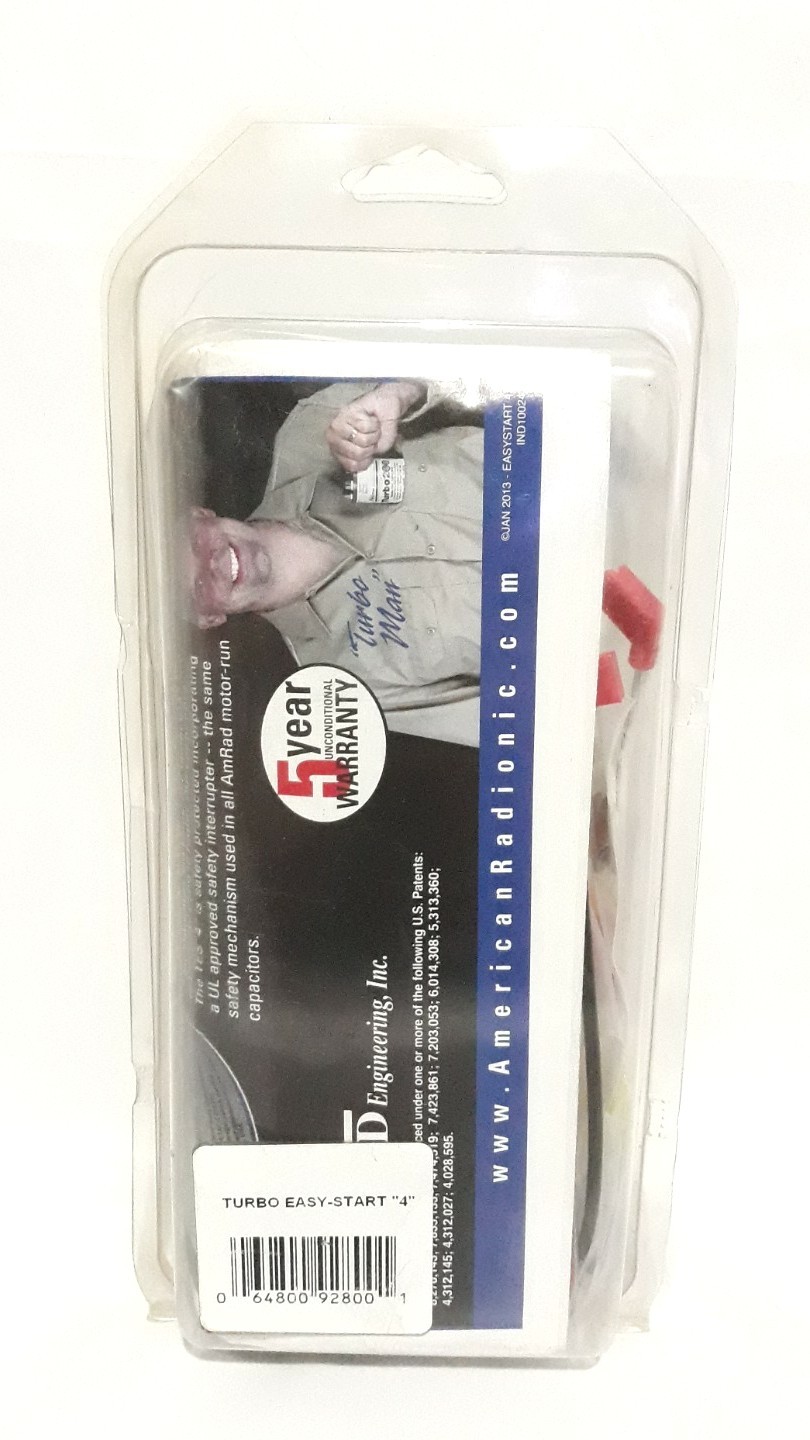 Amrad Turbo Easy-Start "4" Universal Start Capacitor TES4 2 Wire NIB 1-5 Ton