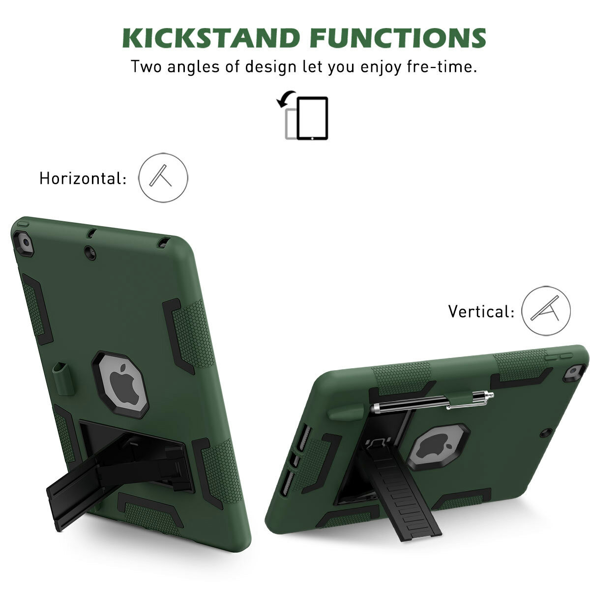 iPad 9th/8th/7th Generation Case 10.2" Shockproof Heavy Duty Rugged Stand Cover