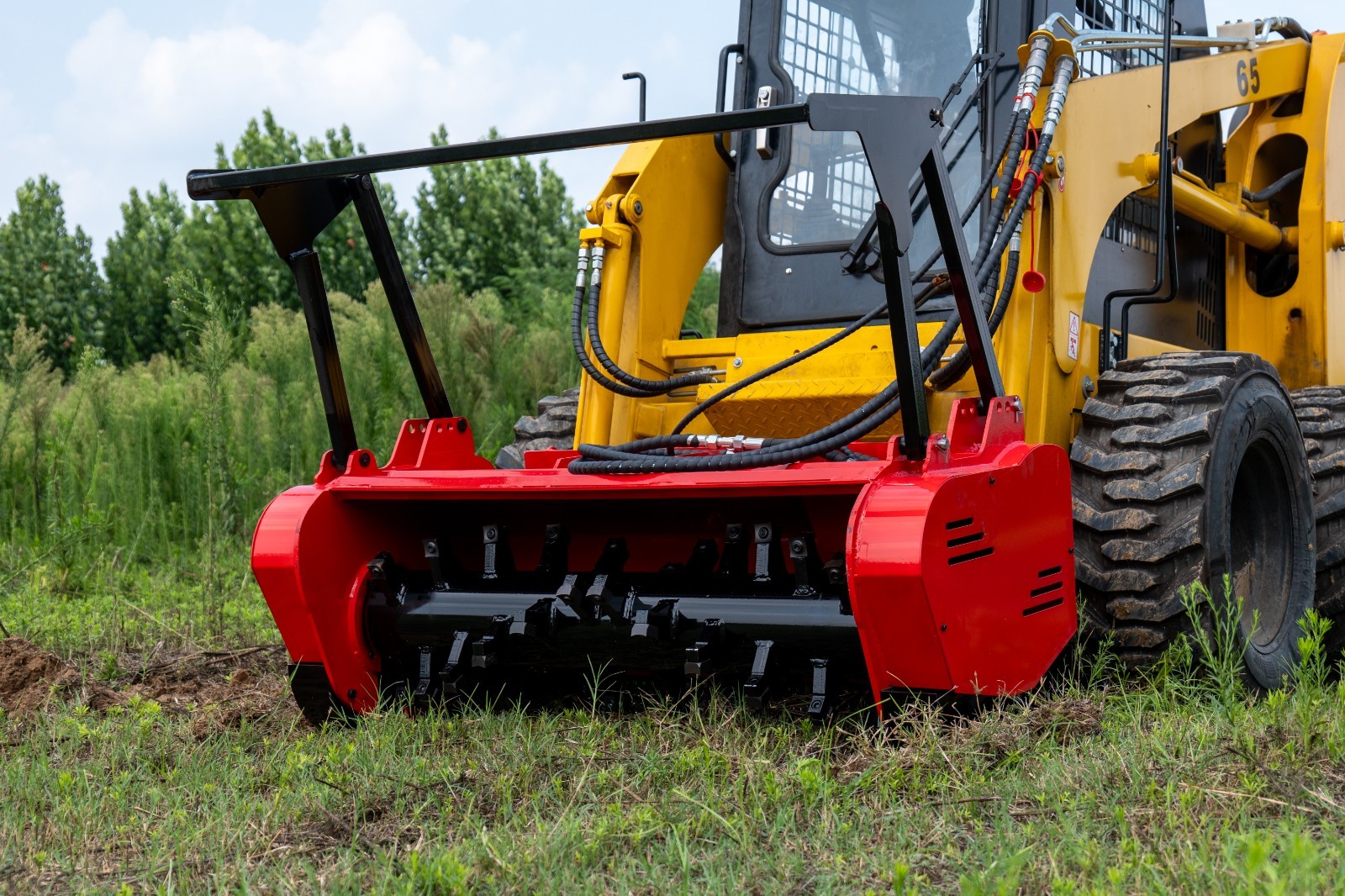 46in Forestry Mulcher Heavy Duty Brush Mower Fits Bobcat Skid Steer Loader