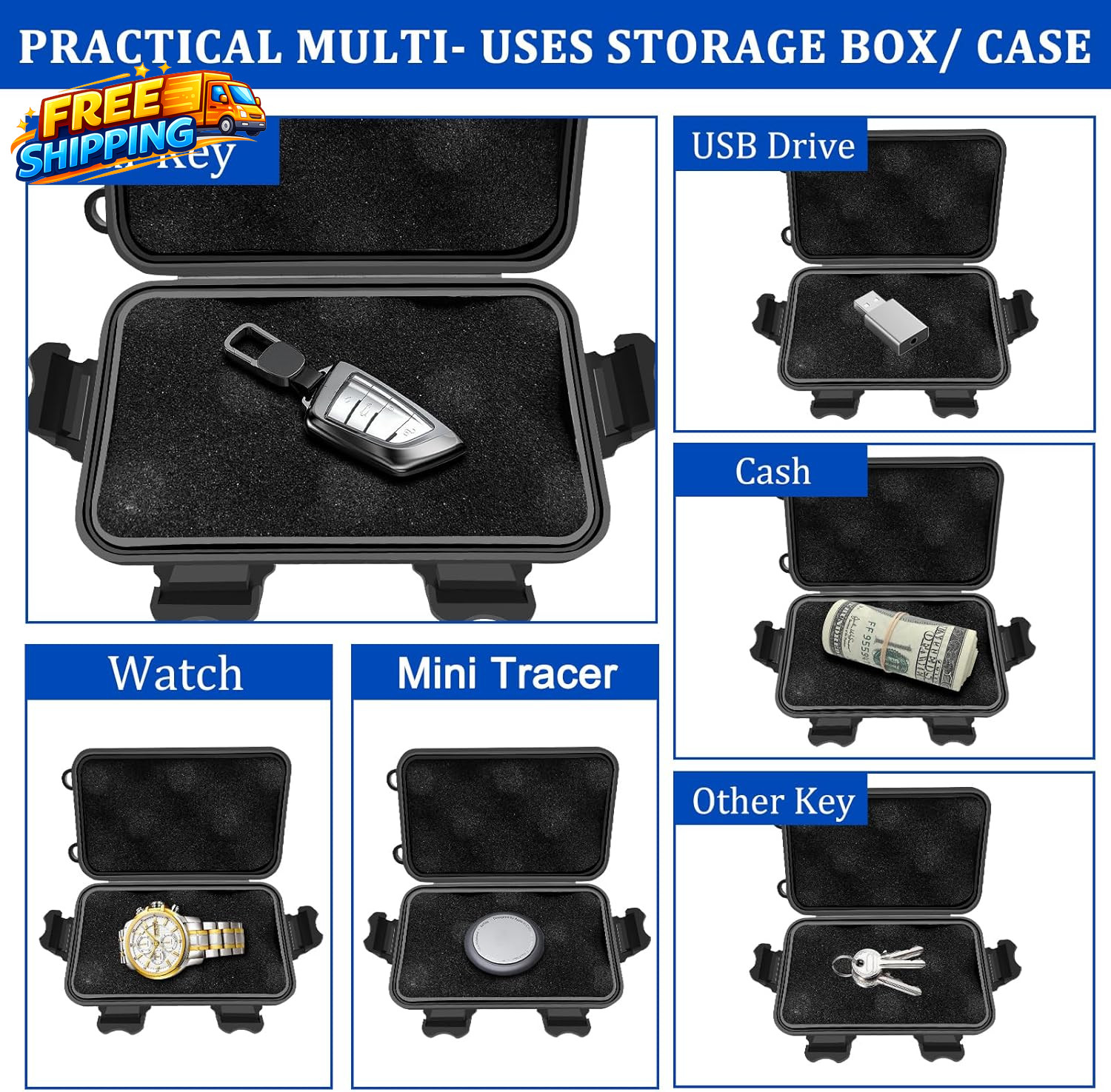 Magnetic Key Box Magnetic Key Holder under Car Hide a Key Magnetic Car Waterproo