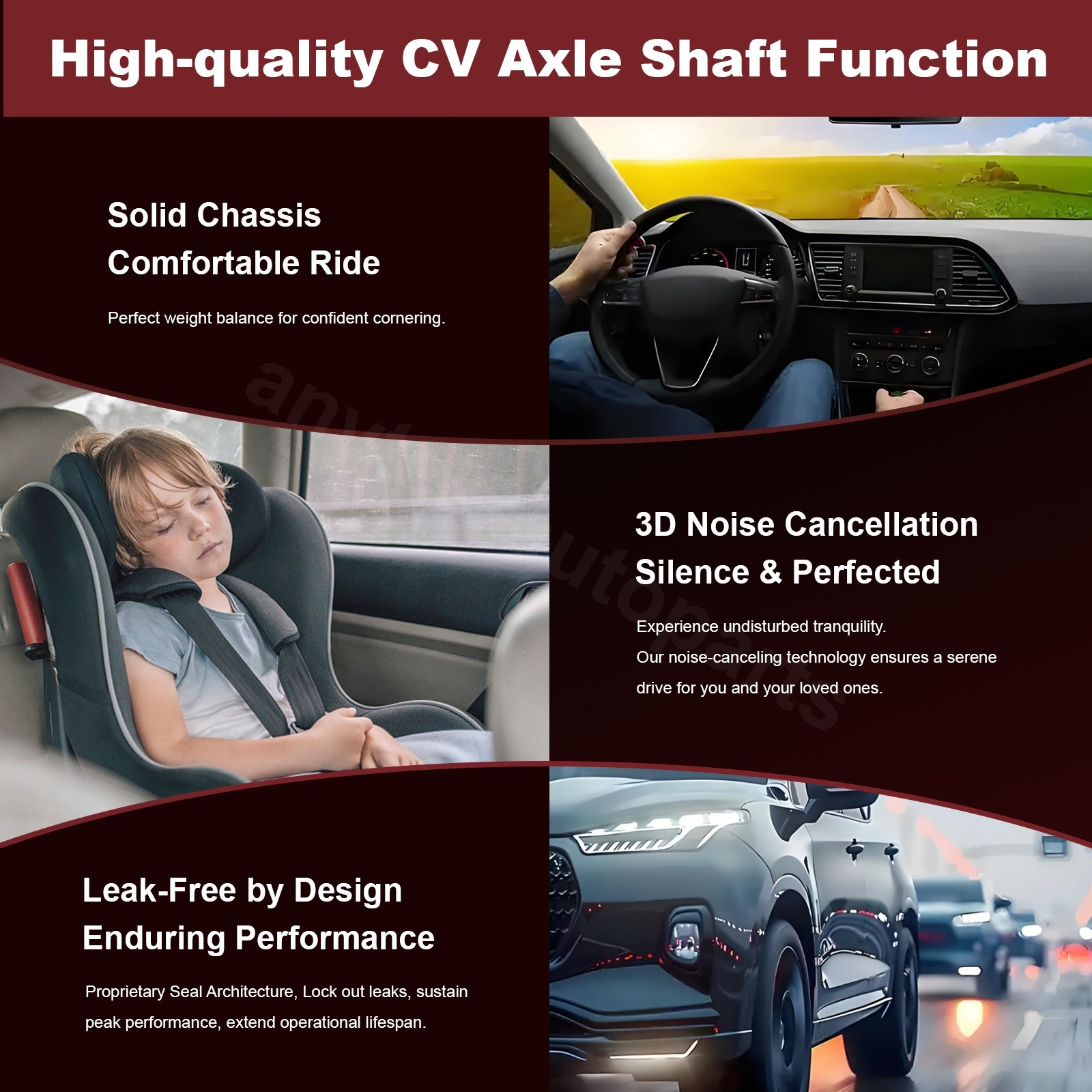 Front Left & Right CV Axle Assembly for Subaru Outback Legacy 2010-2014 Forester