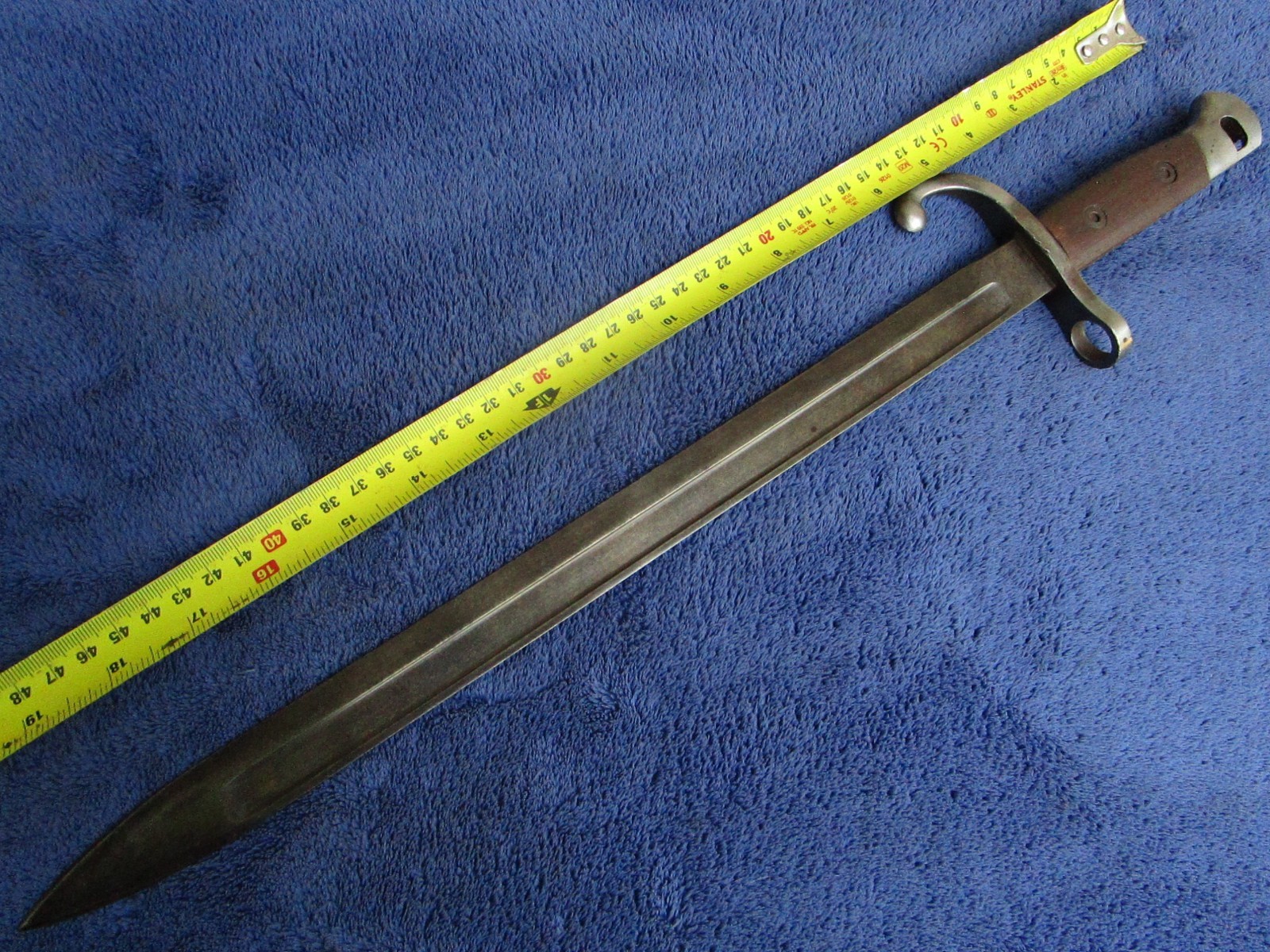 RARE ORIGINAL US MADE M1889 BELGIAN BAYONET AND SCABBARD MAKER HOPKINS AND ALLEN