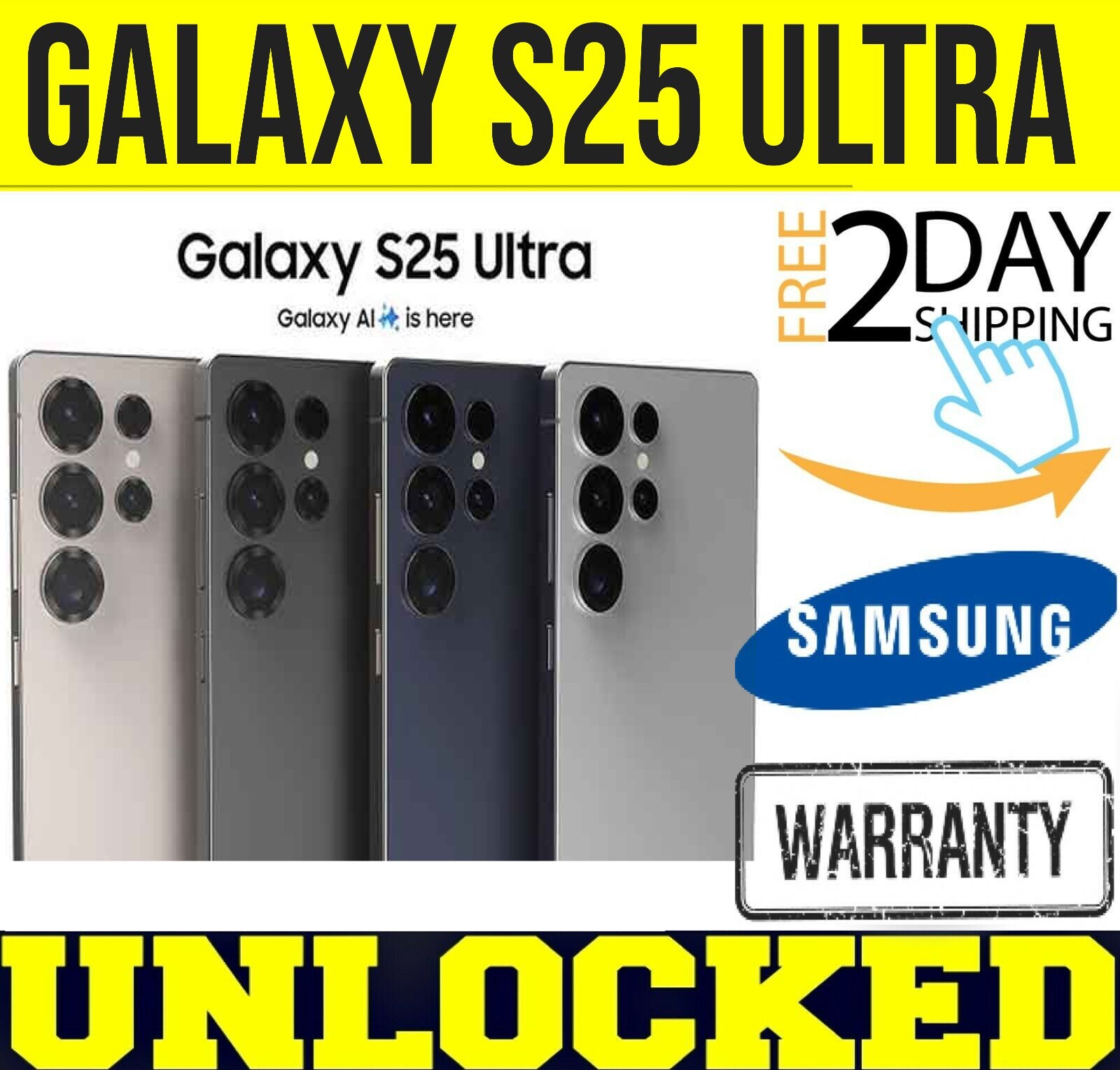 SAMSUNG GALAXY S25 ULTRA - 256GB 512GB 1TB SM-S938U1 (FACTORY UNLOCKED) ❖SEALED❖
