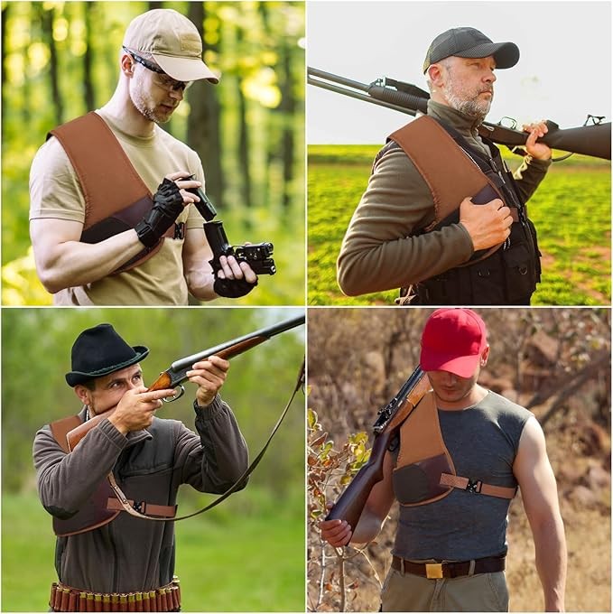 Left / Right Recoil Shoulder Protective Pad Vest Adjustable for Shooting Hunting