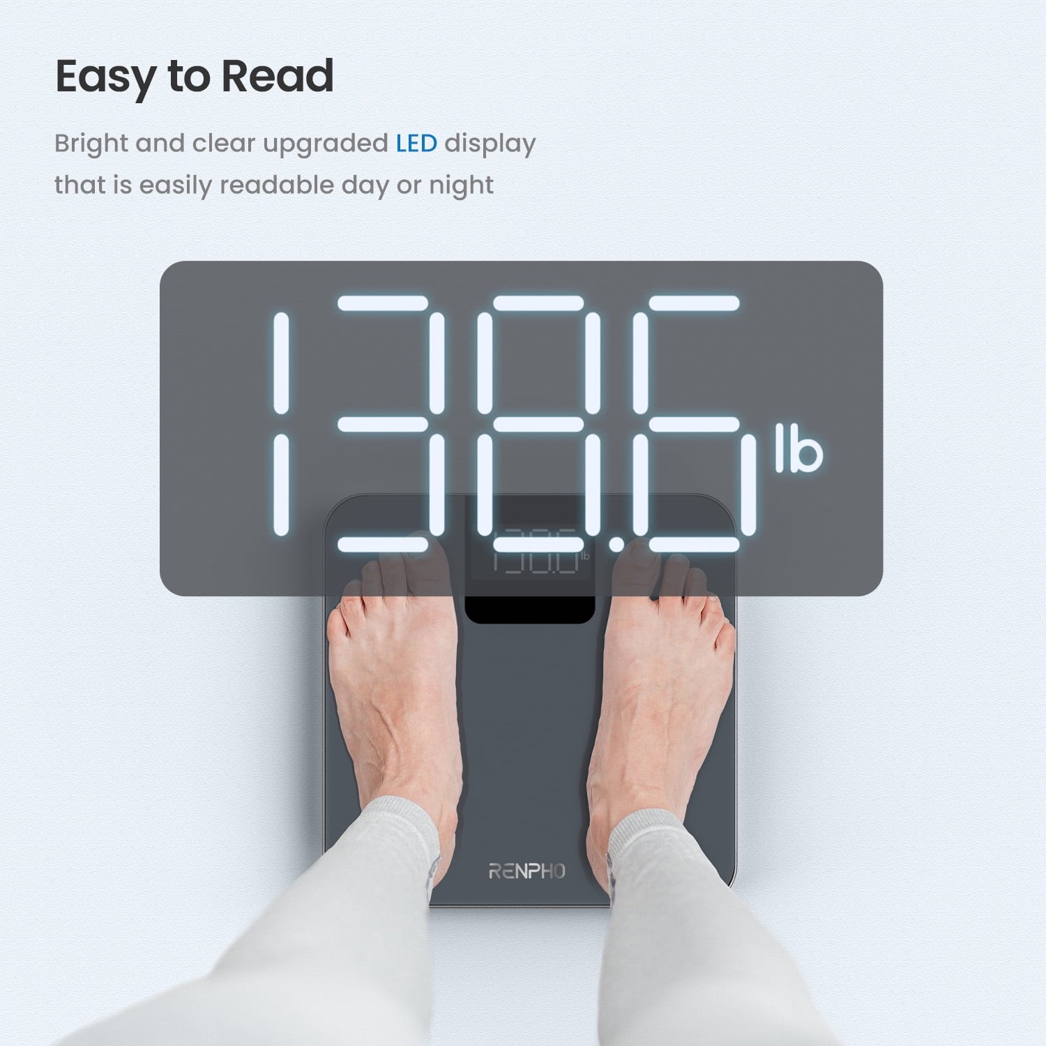 RENPHO Digital Body Weight Scale Highly Accurate Scale for Weight LED Display