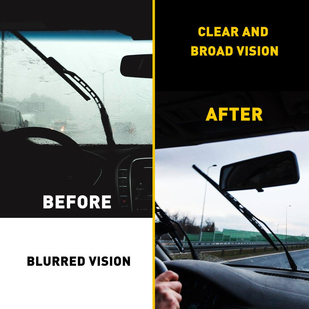 8PCS 28" 6mm Car Bus Rubber Universal Frameless Windshield Wiper Blade Refill