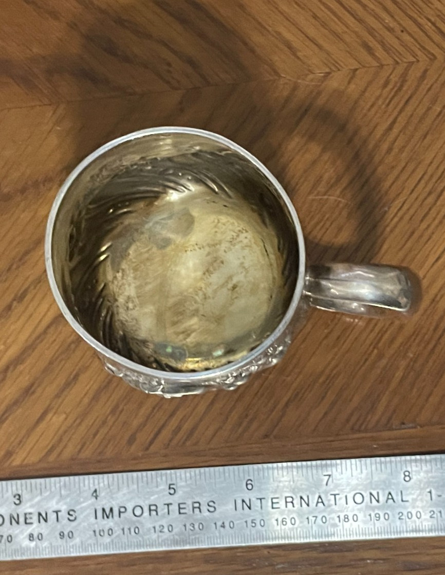 1892 George Maudsley Jackson Sterling Silver Cup 154 Grams