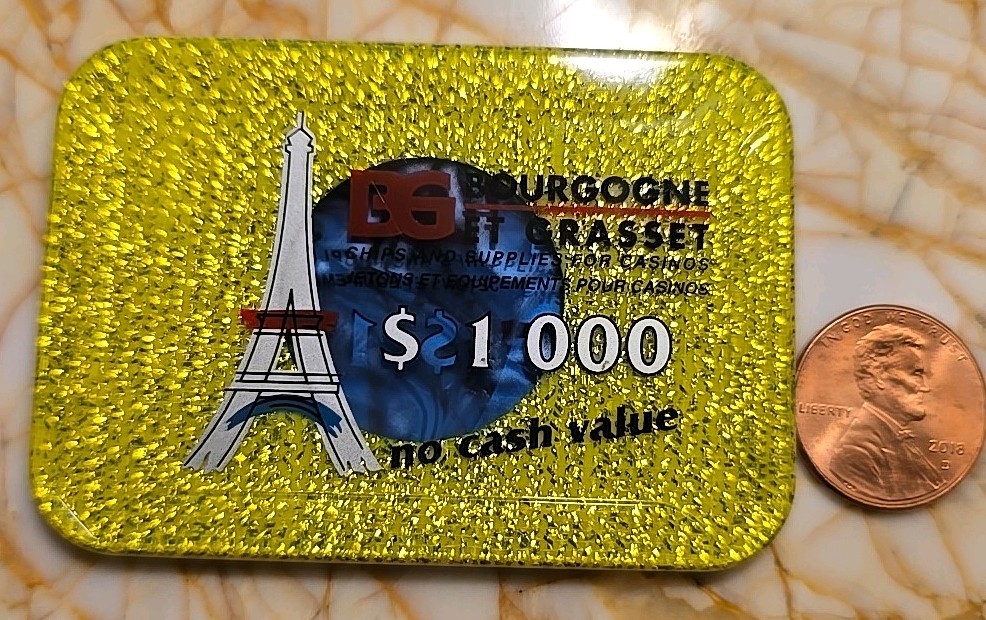 Bourgogne et Grasset BG NCV Manufacturer Sample Casino Plaque Chip