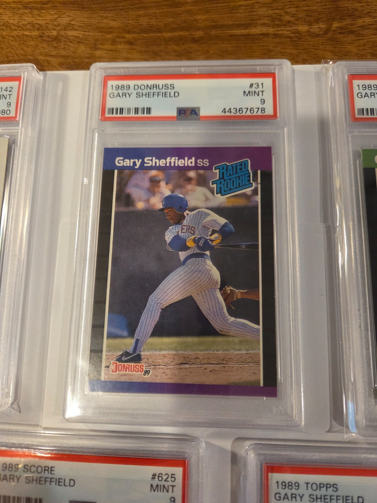 1989 Bowman Topps Fleer Donruss Score Upper Deck (7) RC lot Gary Sheffield PSA 9