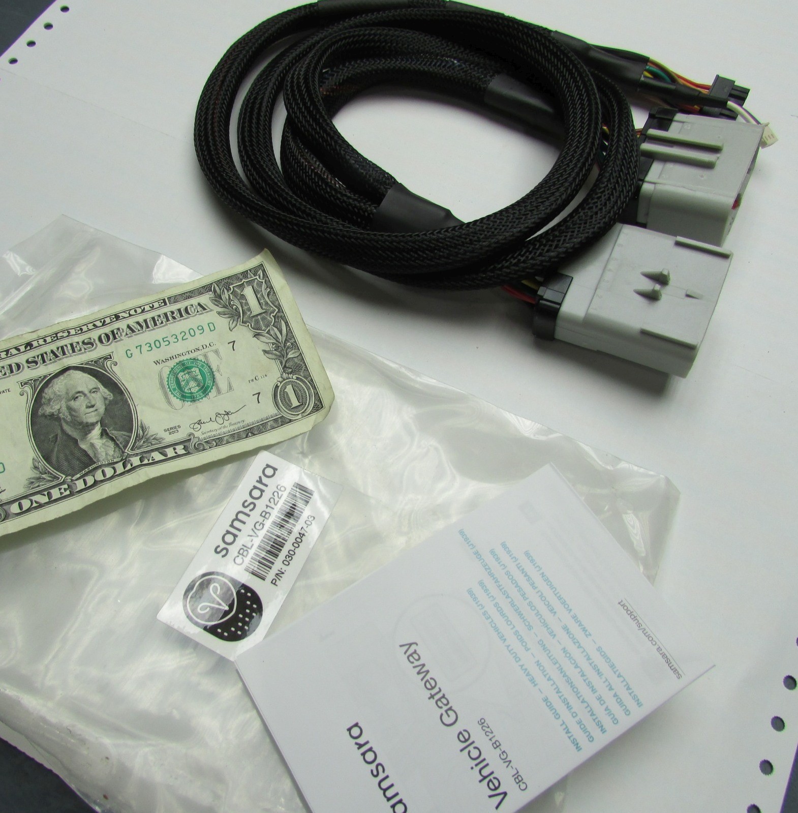 Samsara CBL-VG-B1226 / 030-0047-03 Vehicle Gateway Harness, Diagnostic Test GPS