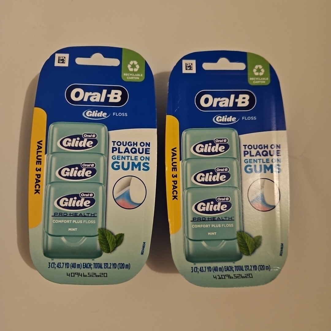 Oral-B Glide Pro-Health Comfort Plus Dental Floss Mint Pack Of 3 X2