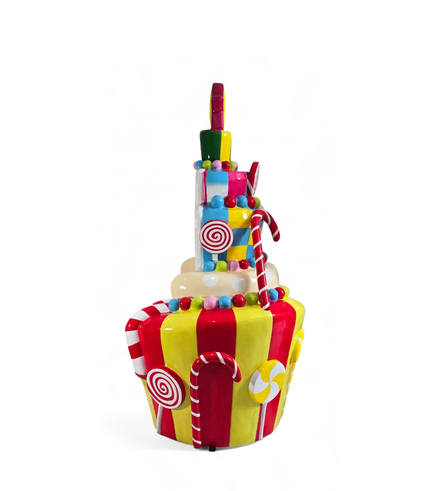 Cupcake Candy Throne Statue 7FT Large Indoor & Outdoor Durable