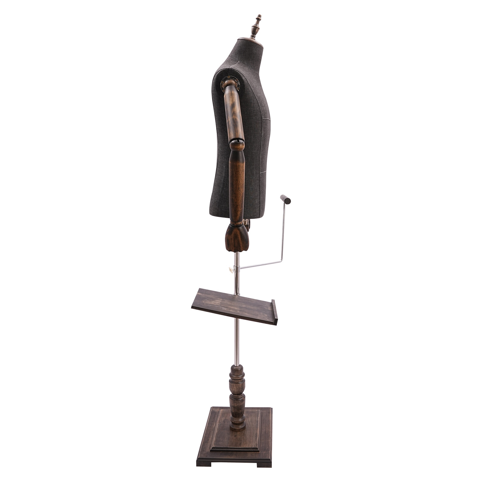 Adult Male Pinnable Dress Form Mannequin Torso with Flexible Arm Clothes Display