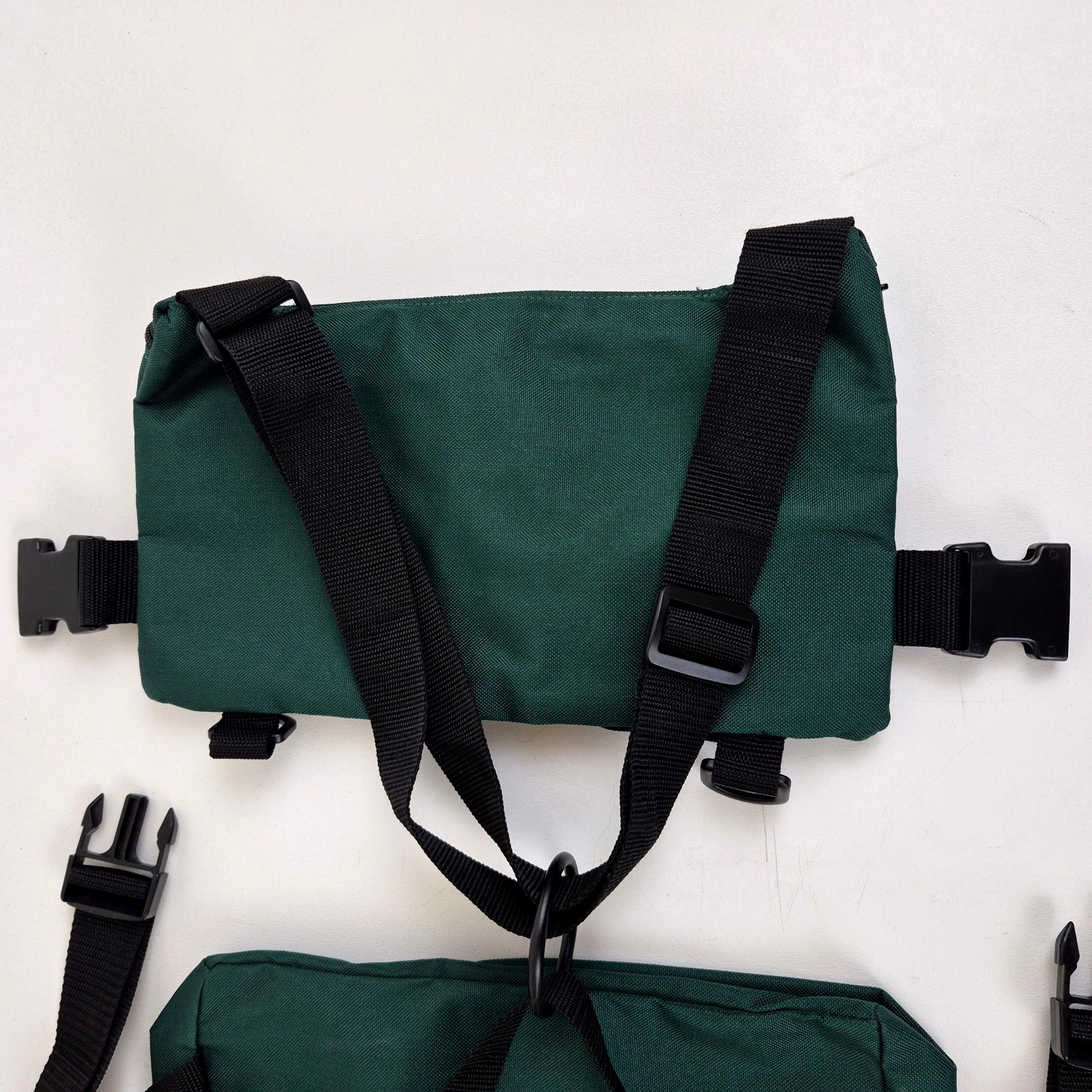 Allen Fly Fishing Waist Pack System Green Hip Pack w/ Side Pouches & Fly Patch