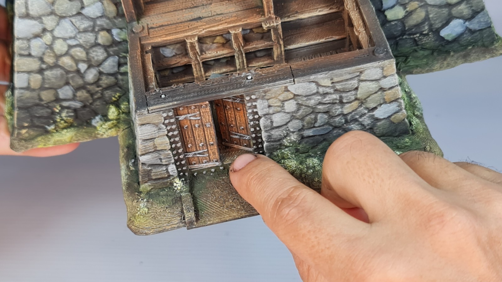 Hatsume 3D Printed Japanese Castle 28mm Miniature for Tabletop RPG