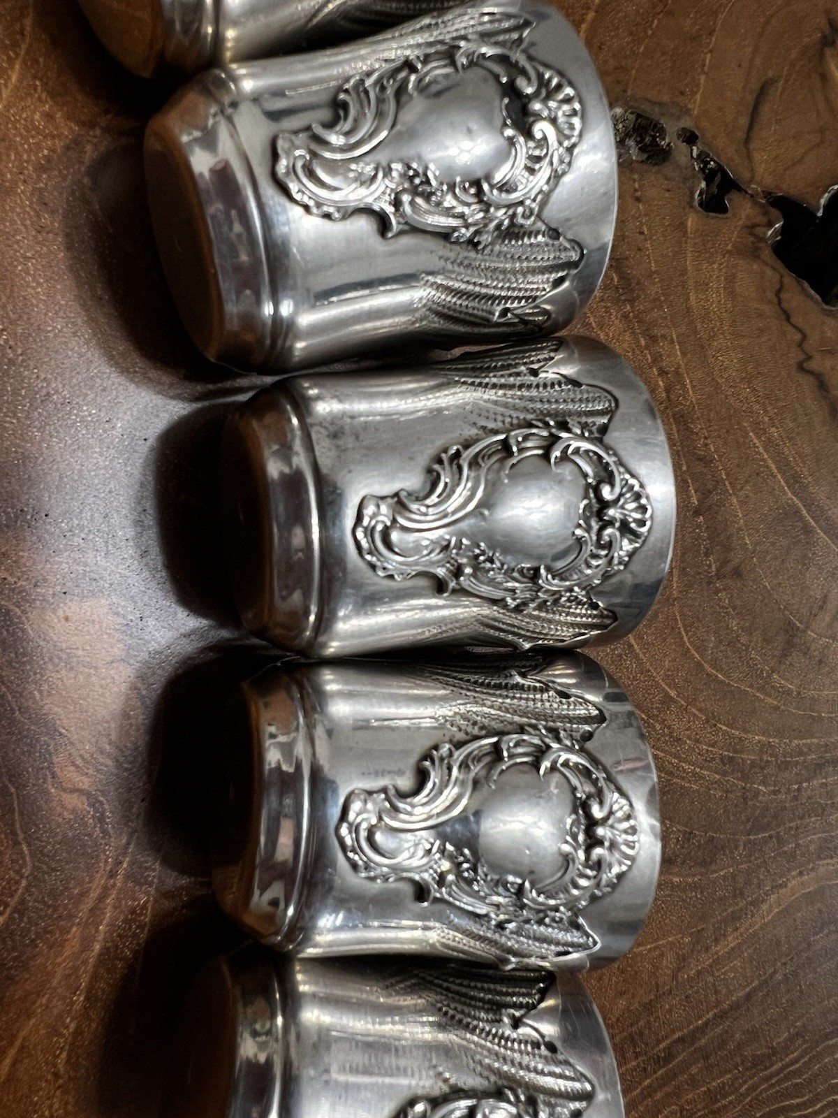 Antique Victorian French Sterling Silver Julep Cup Timbale Floral Hallmarked