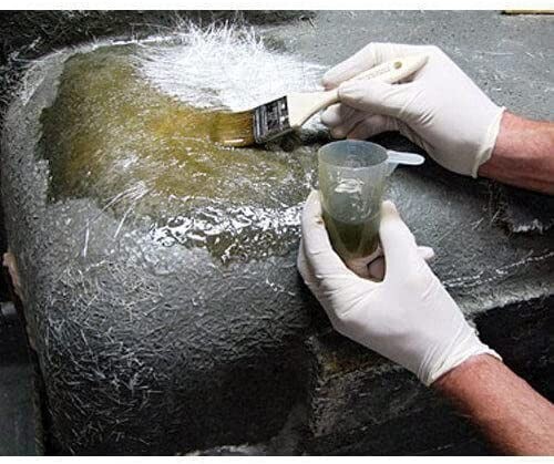 Polyester Resin w/hardener for laminating fiberglass mat, biaxle, cloth (Pint)