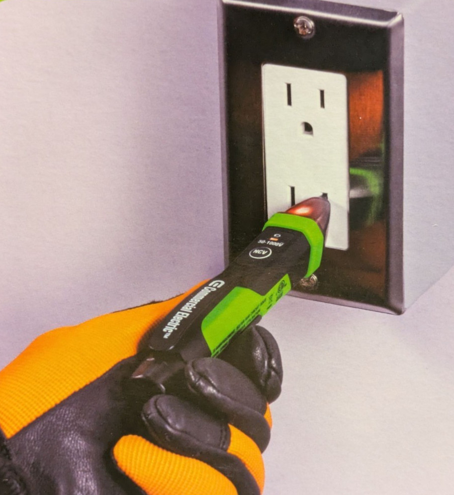 2 Commercial Electric 2 Piece Electrical Tester Kit Outlet Voltage Tester GFCI