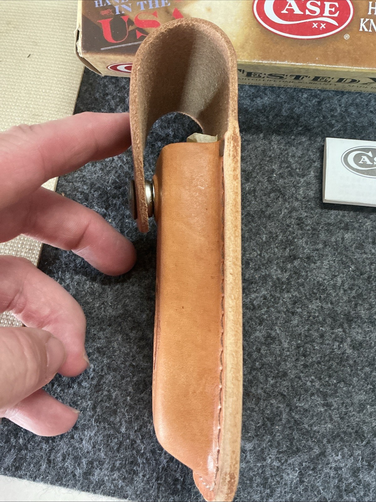 CASE XX BROWN leather sheath folding hunter 6265 5265 6165 5165 “Brand New”