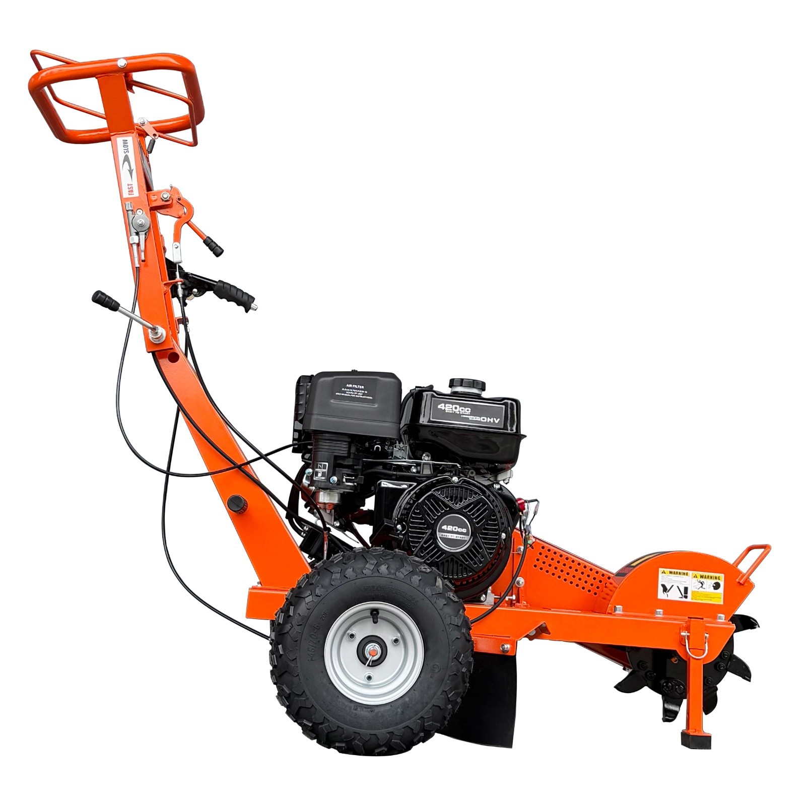 15HP Stump Grinder 420cc 15'' Cutting Height 10'' Cutting Depth Stump Grinder