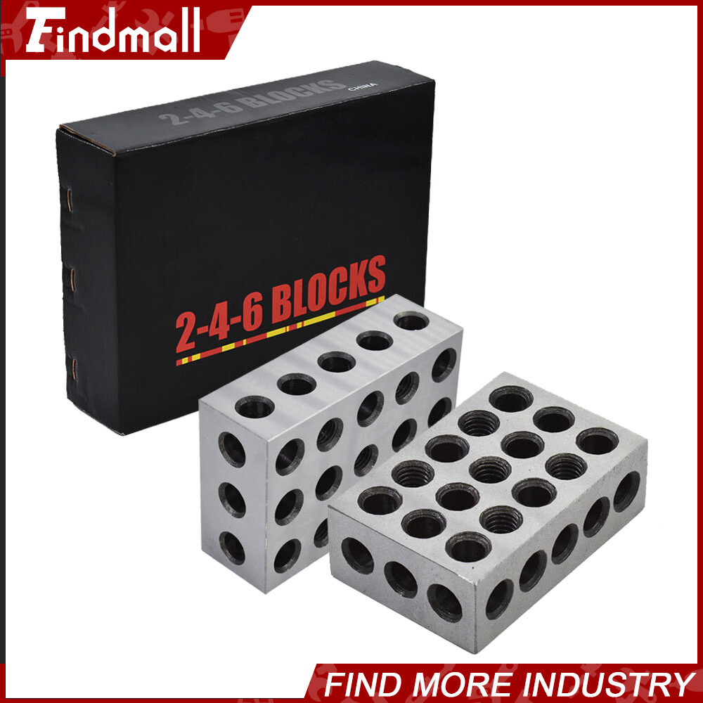 2 Matched Pair 2-4-6 Blocks 23 Holes .0002" Machinist Precision 246 Jig 2 4 6