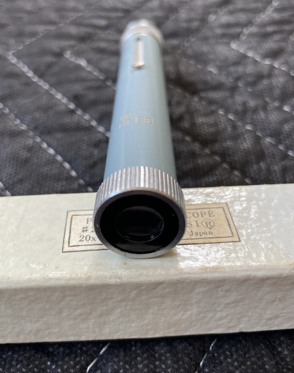 Vintage Selsi #292 20x - 60x Pocket Microscope Scientific Instrument W/Box Japan