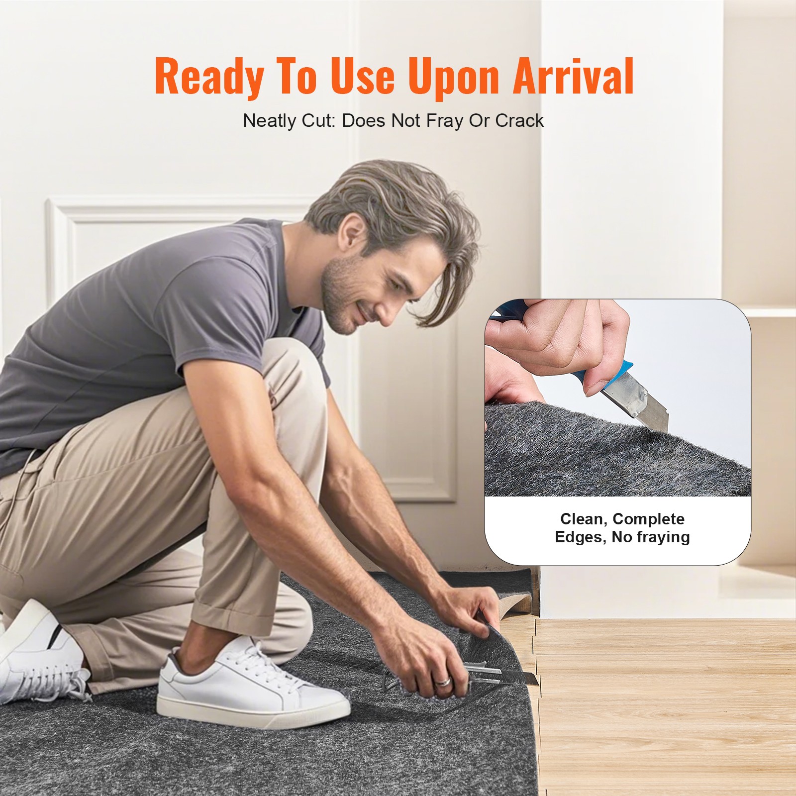 Uimoso Non Slip Rug Pad Gripper 9' x 12' Carpet Mat 0.24" Thick for All Floor