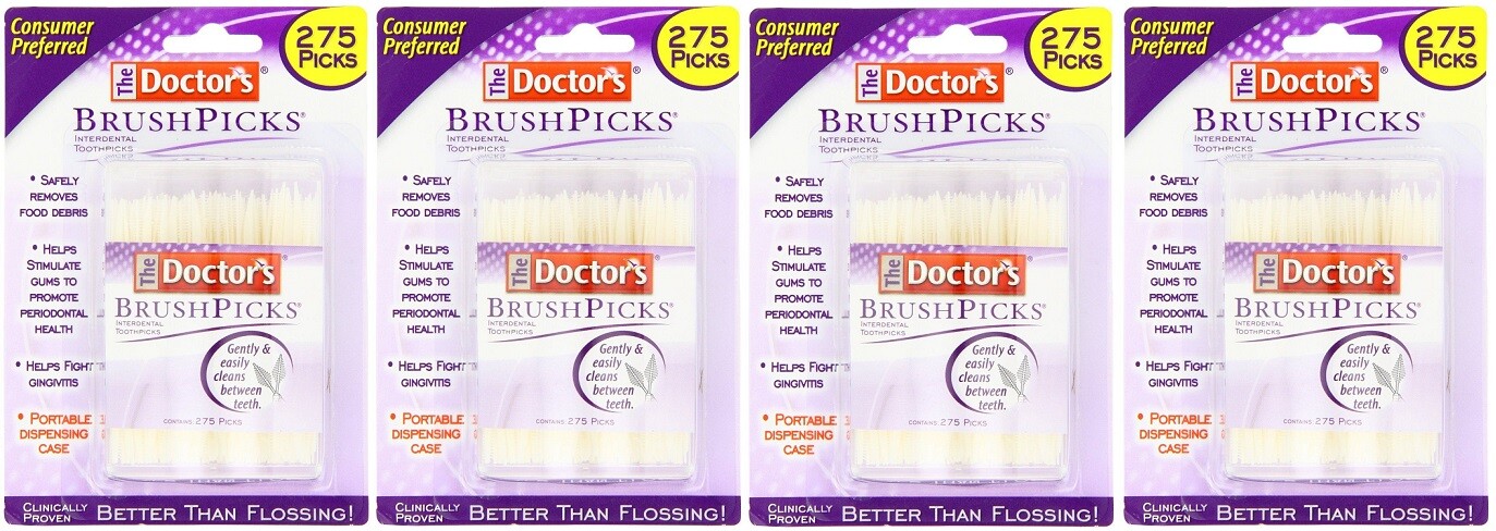 The Doctor's BrushPicks 275 each - 4 Pack = 1100 Brushpicks