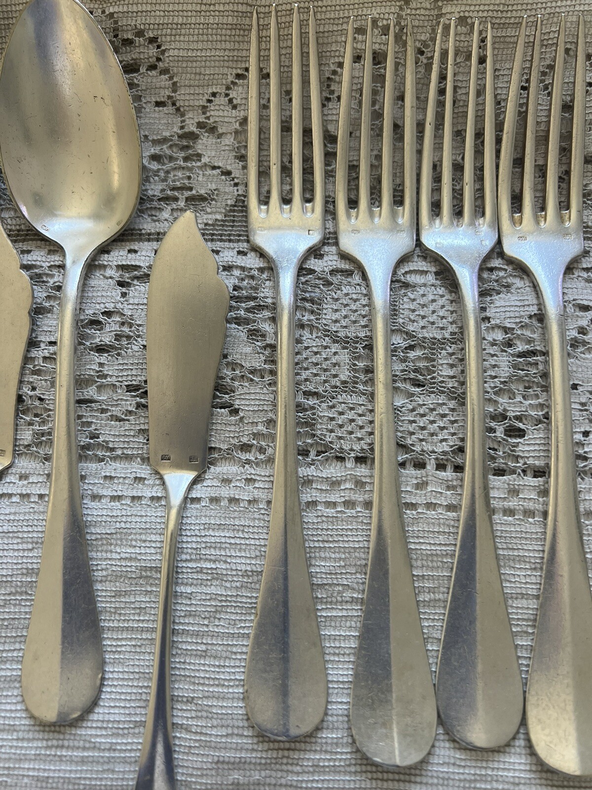 Antique Felix Freres 90/100/60 Silverplate Flatware Set of 22 Pc Toulouse France