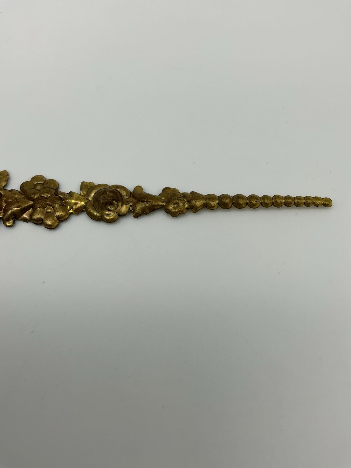 Brass Single Floral Accent Trim Piece 8 Inches Pliable