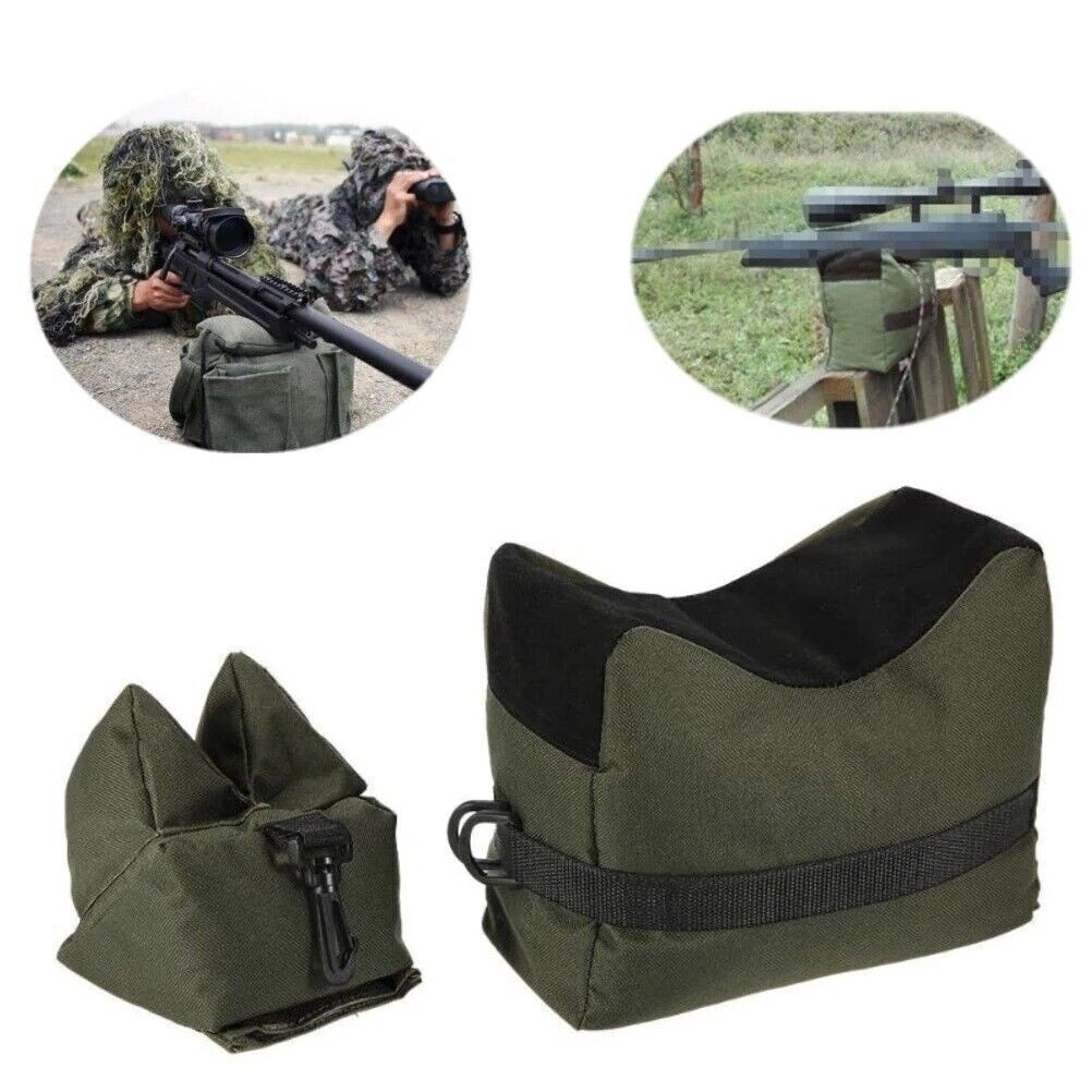 Shooting Range Sand Bag Tactical Rifle Gun Target Hunting Rear Sandbag Bench Set